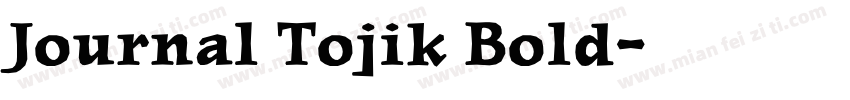 Journal Tojik Bold字体转换